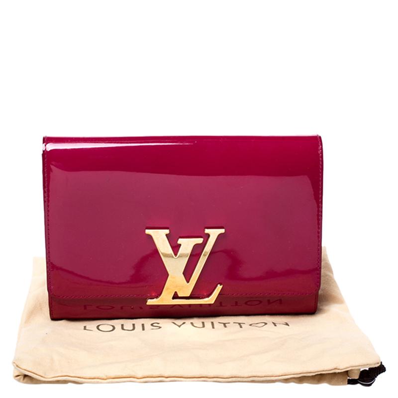 Louis Vuitton Magenta Vernis Leather Louise Clutch 3