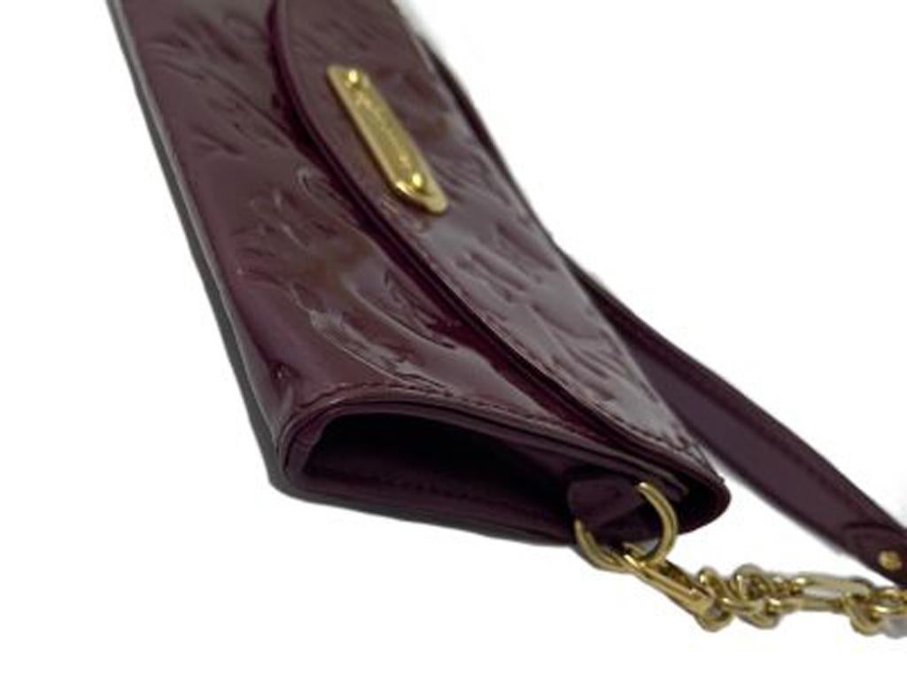 Black Louis Vuitton MagentaLeather Clutch Bag 