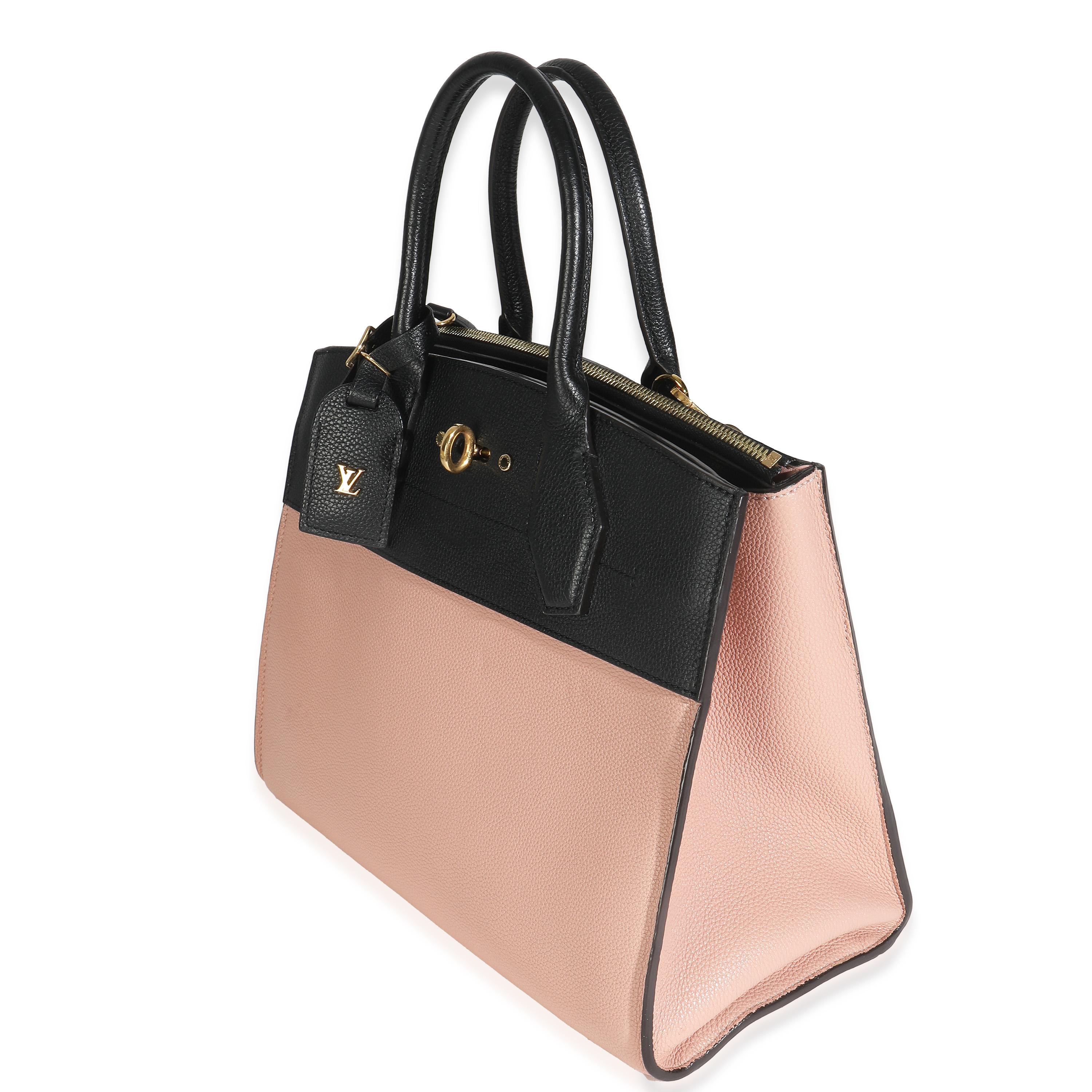 Louis Vuitton Magnolia Schwarzes Kalbsleder City Steamer MM im Zustand „Gut“ im Angebot in New York, NY