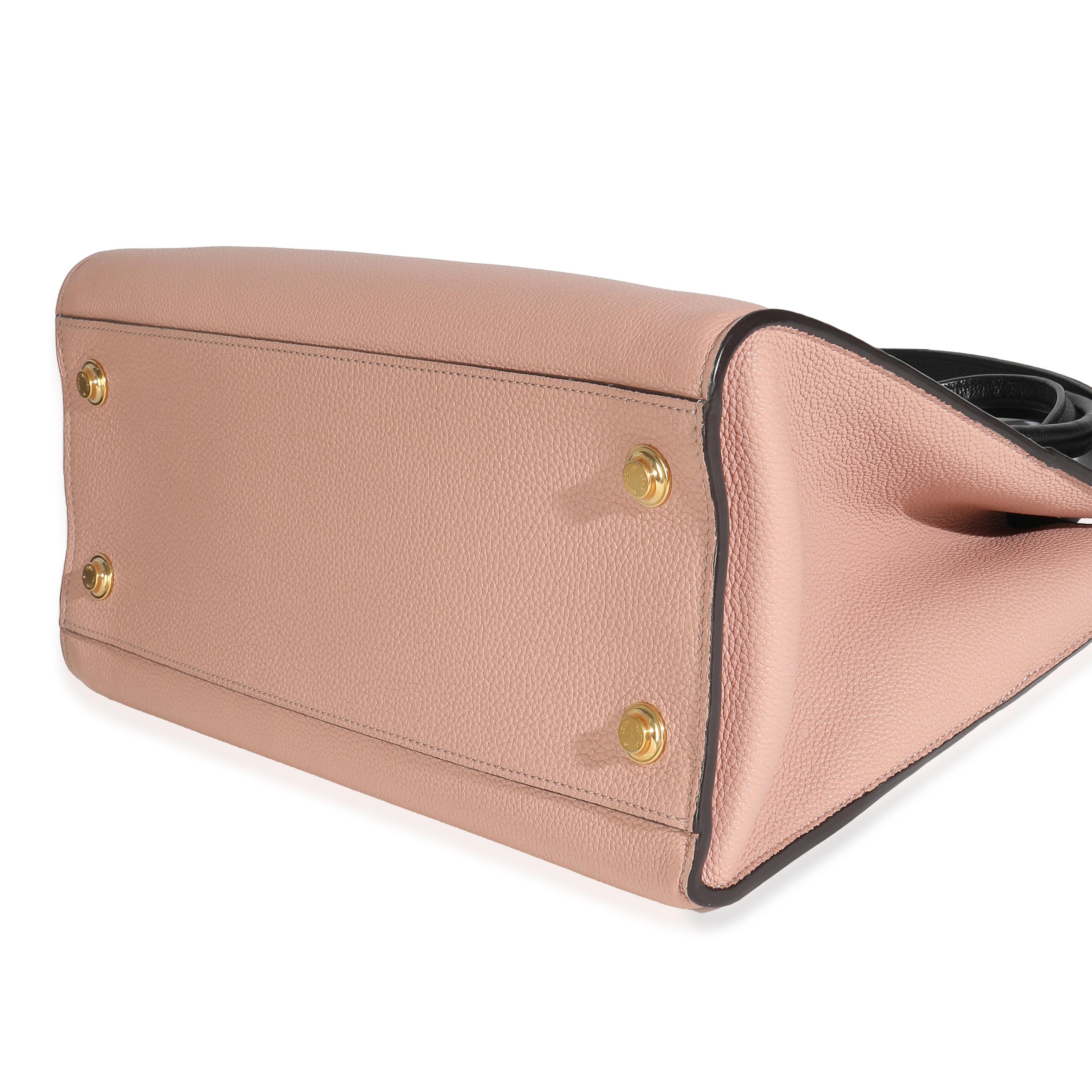 Louis Vuitton Magnolia Schwarzes Kalbsleder City Steamer MM Damen im Angebot