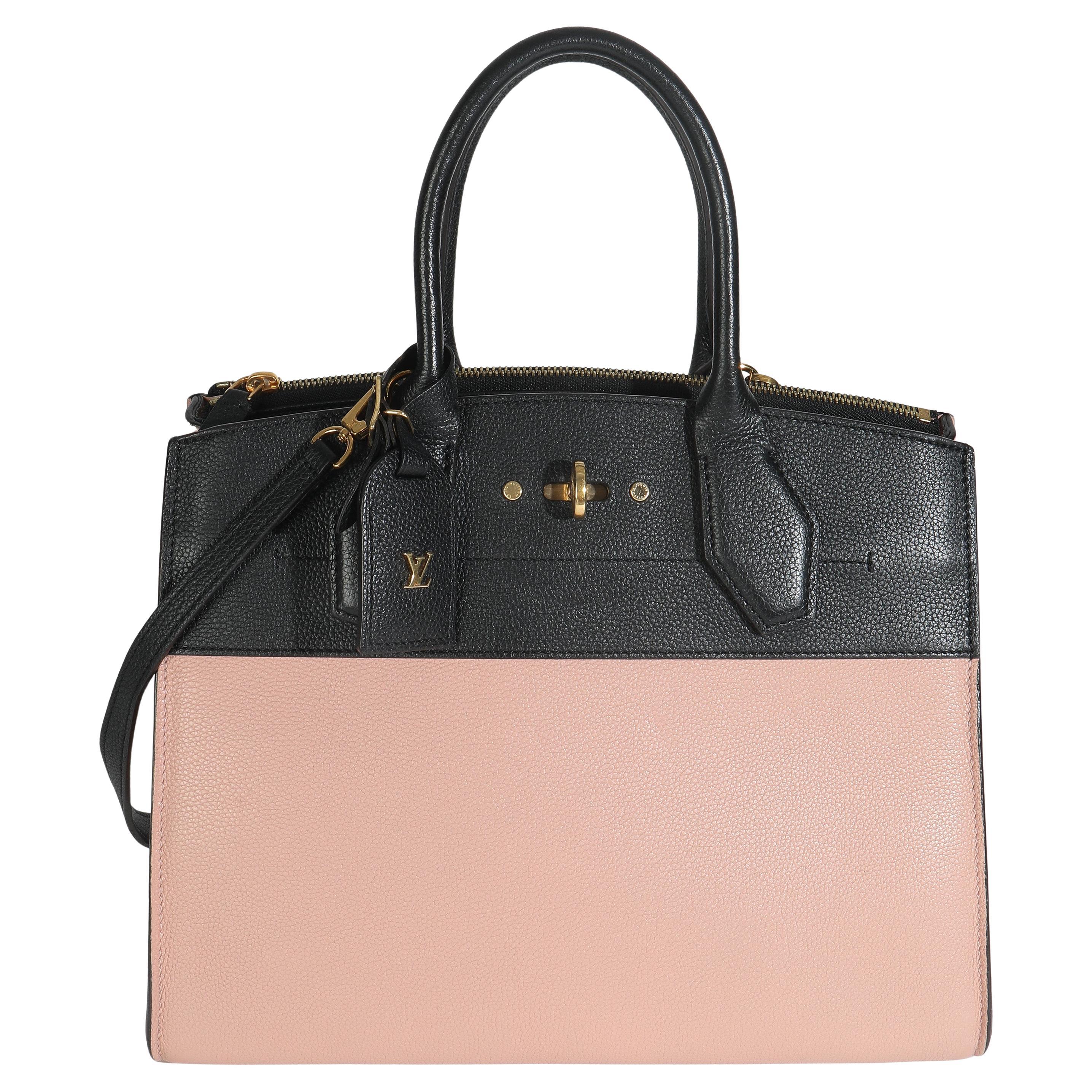 Louis Vuitton Magnolia Black Calfskin City Steamer MM