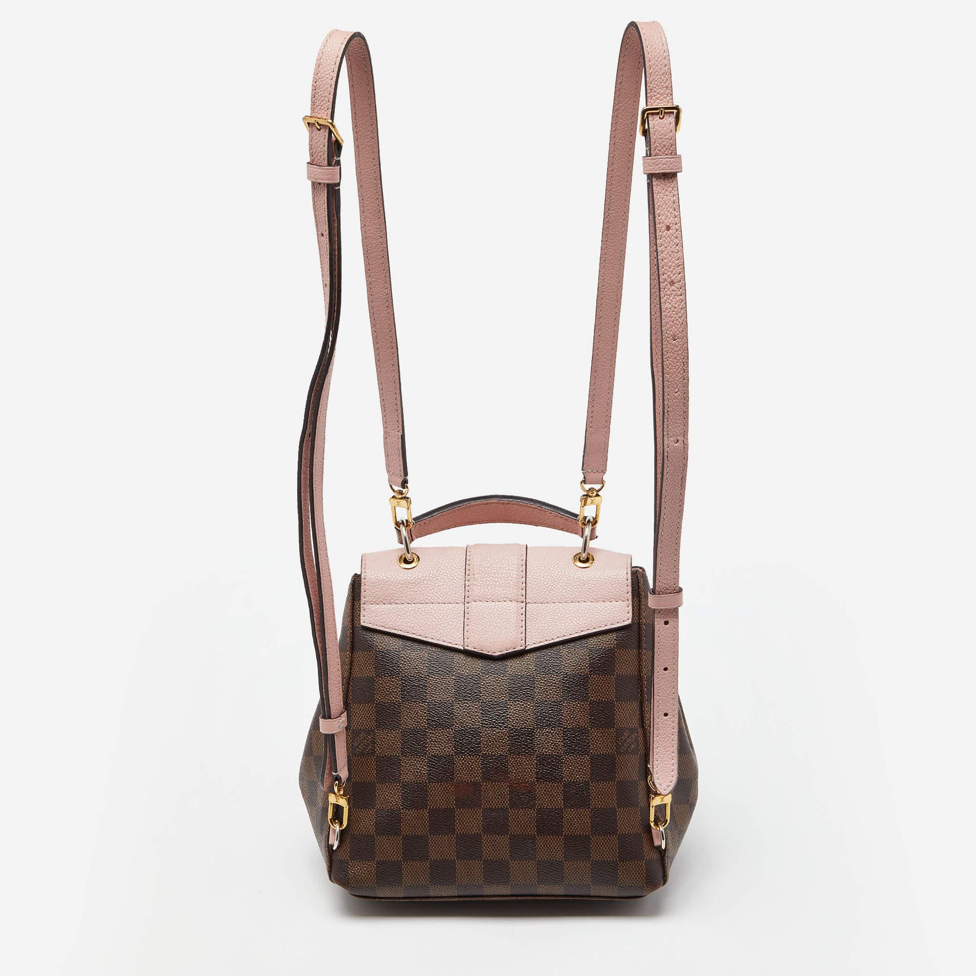 Louis Vuitton Magnolia Damier Ebene Canvas and Leather Clapton Backpack 3