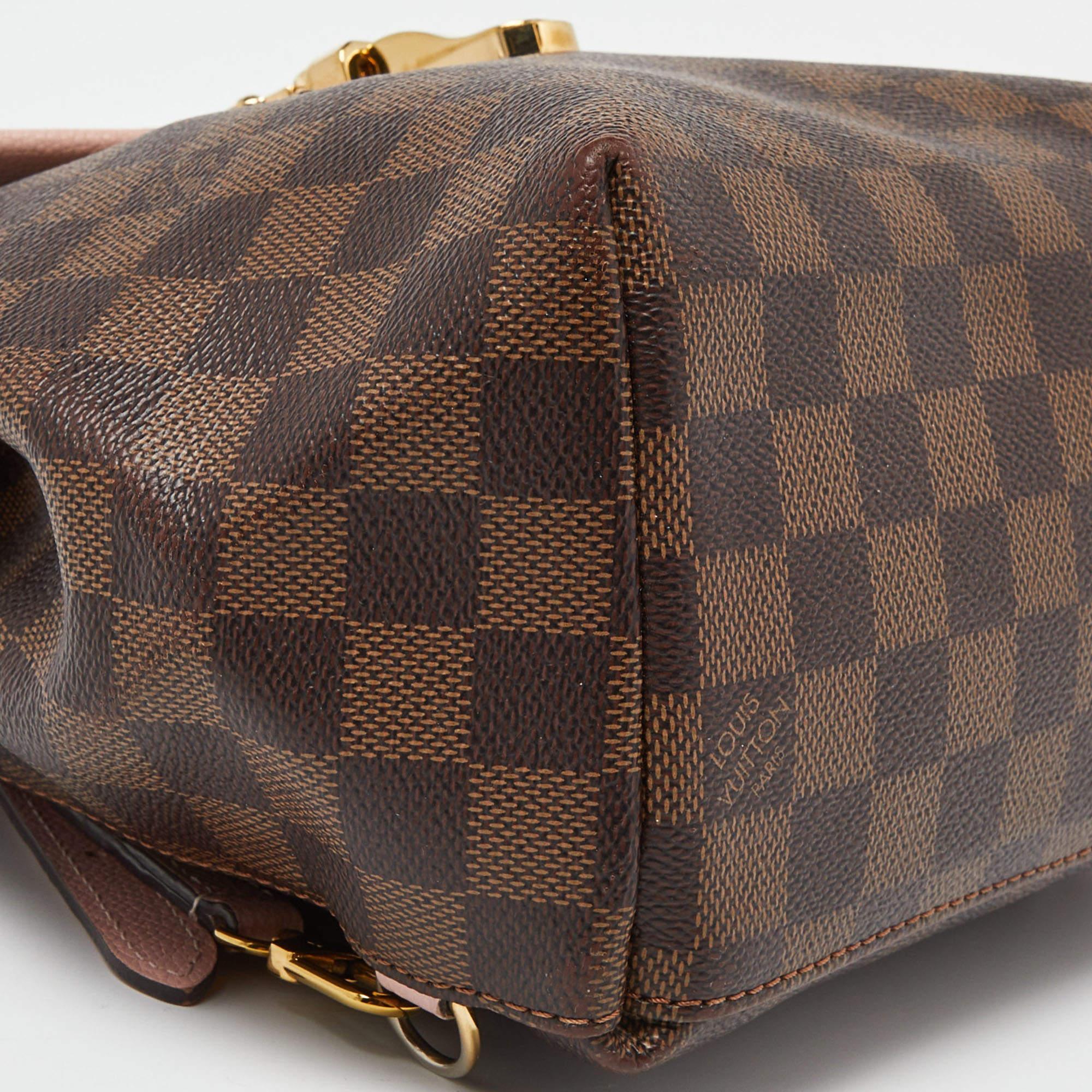 Louis Vuitton Magnolia Damier Ebene Canvas and Leather Clapton Backpack For Sale 3