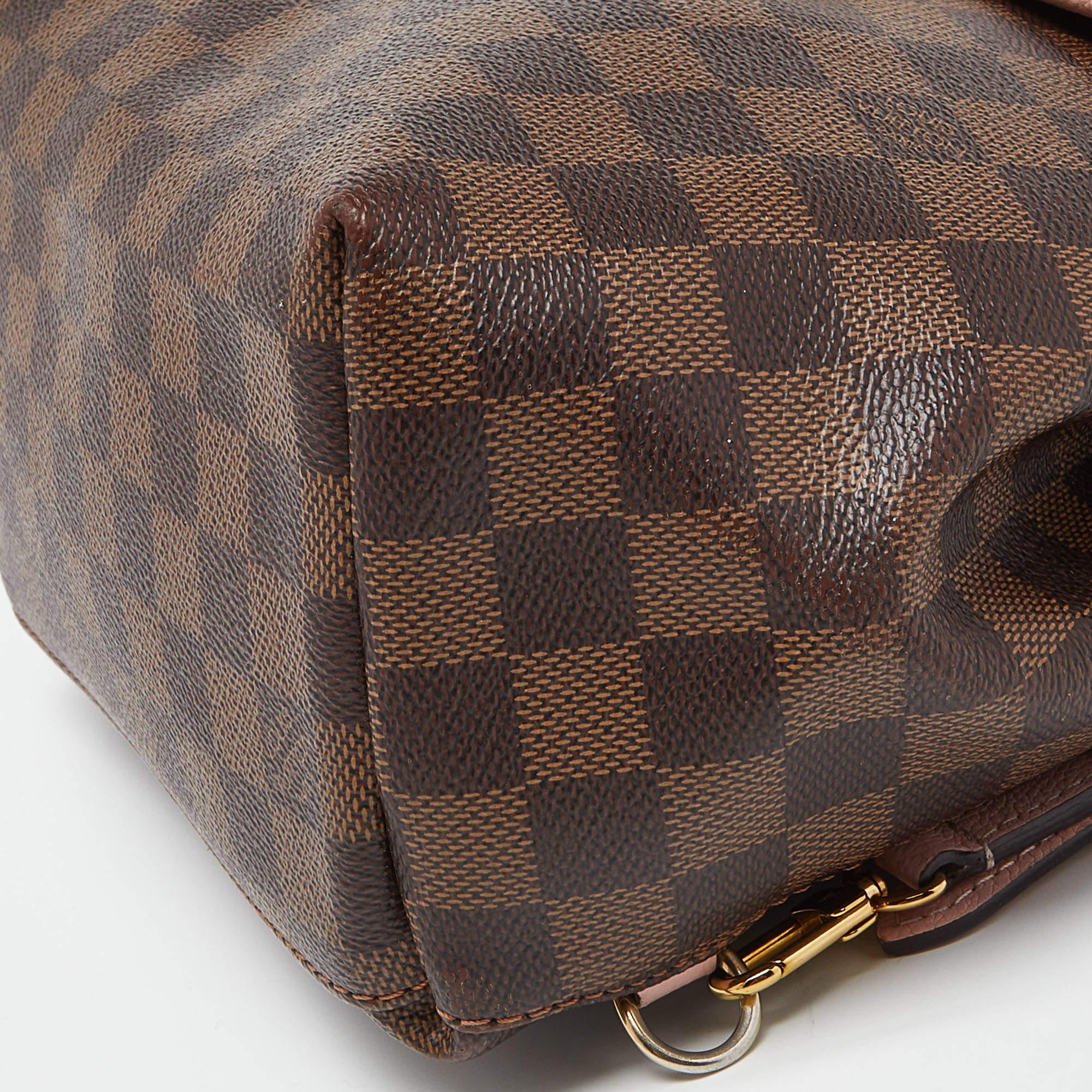 Louis Vuitton Magnolia Damier Ebene Canvas and Leather Clapton Backpack 4