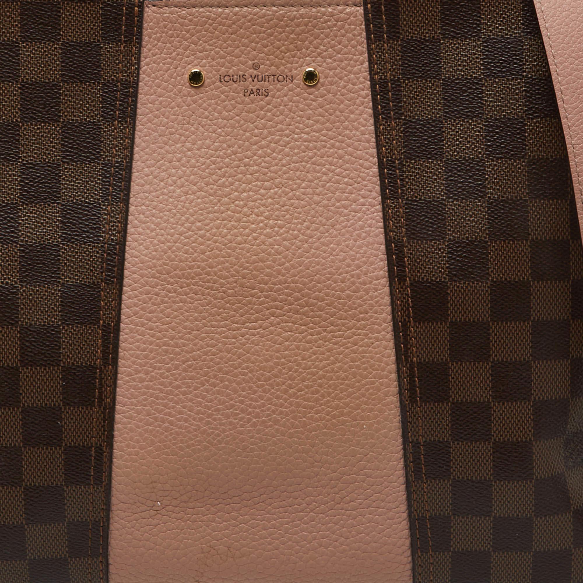 Louis Vuitton Magnolia Damier Ebene Canvas and Taurillon Leather Jersey Bag 2