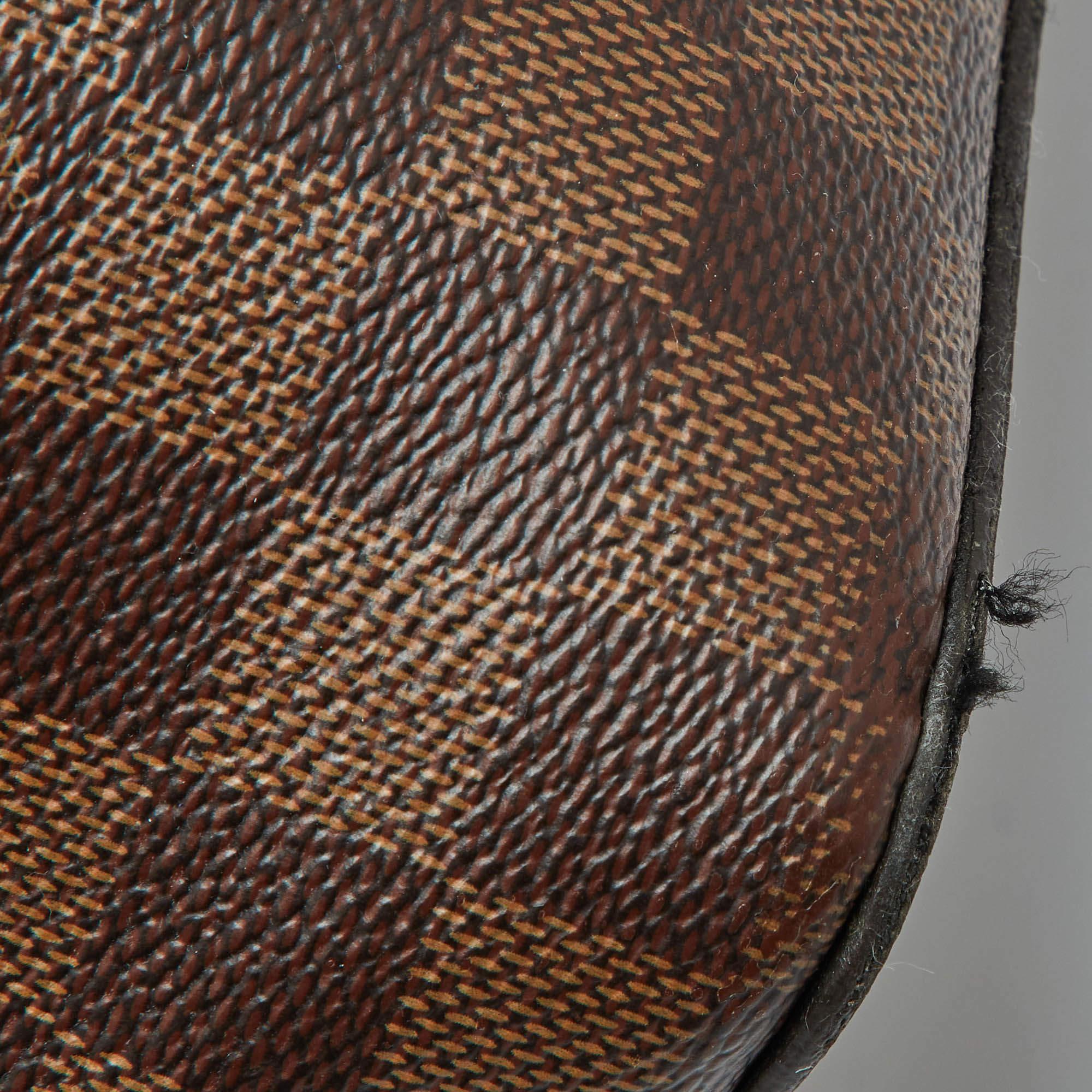 Louis Vuitton Magnolia Damier Ebene Canvas and Taurillon Leather Jersey Bag 3