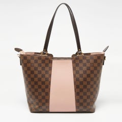 Louis Vuitton Magnolia Damier Ebene Canvas and Taurillon Leather Jersey Tote