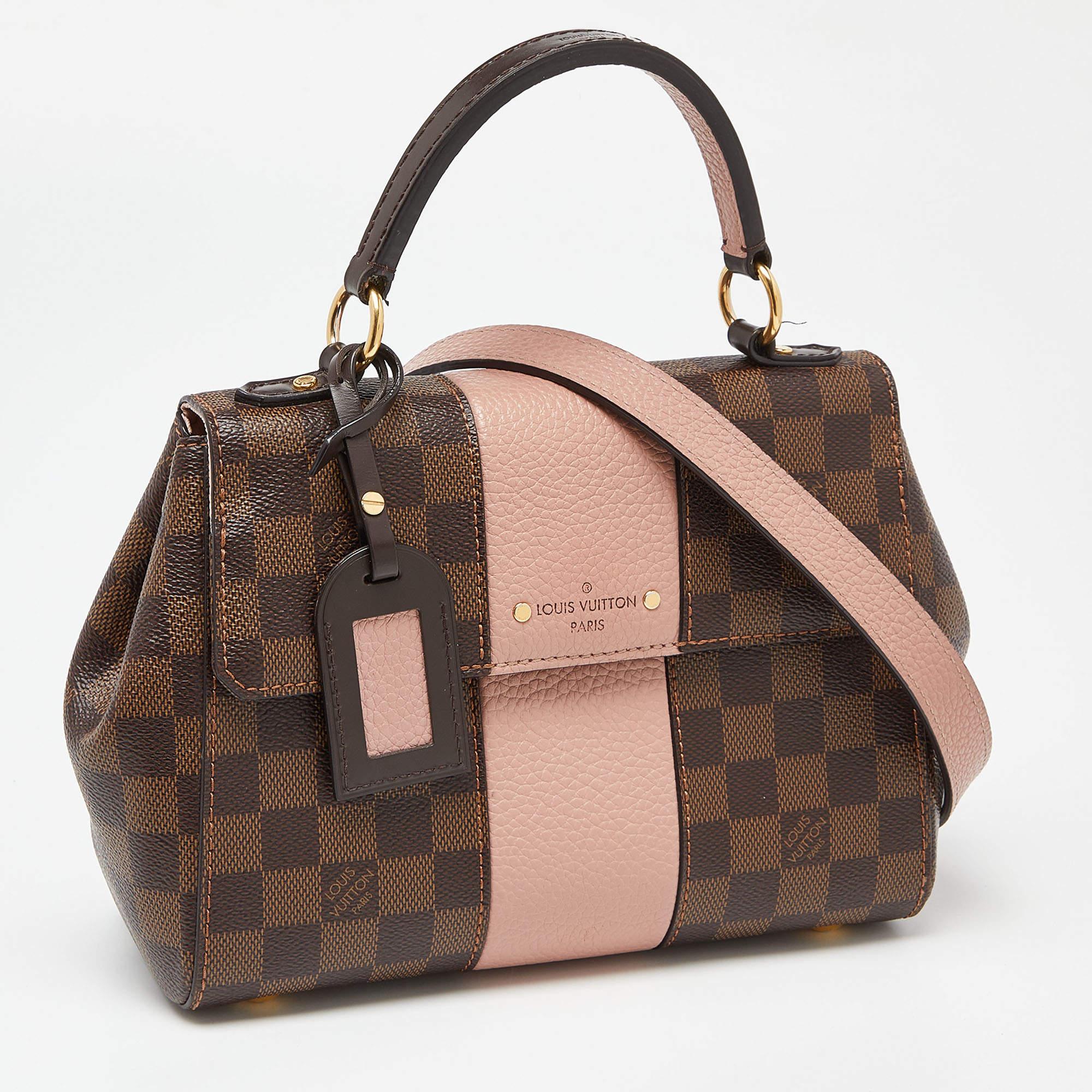 Louis Vuitton Magnolia Damier Ebene Canvas Bond Street BB Bag In Good Condition In Dubai, Al Qouz 2
