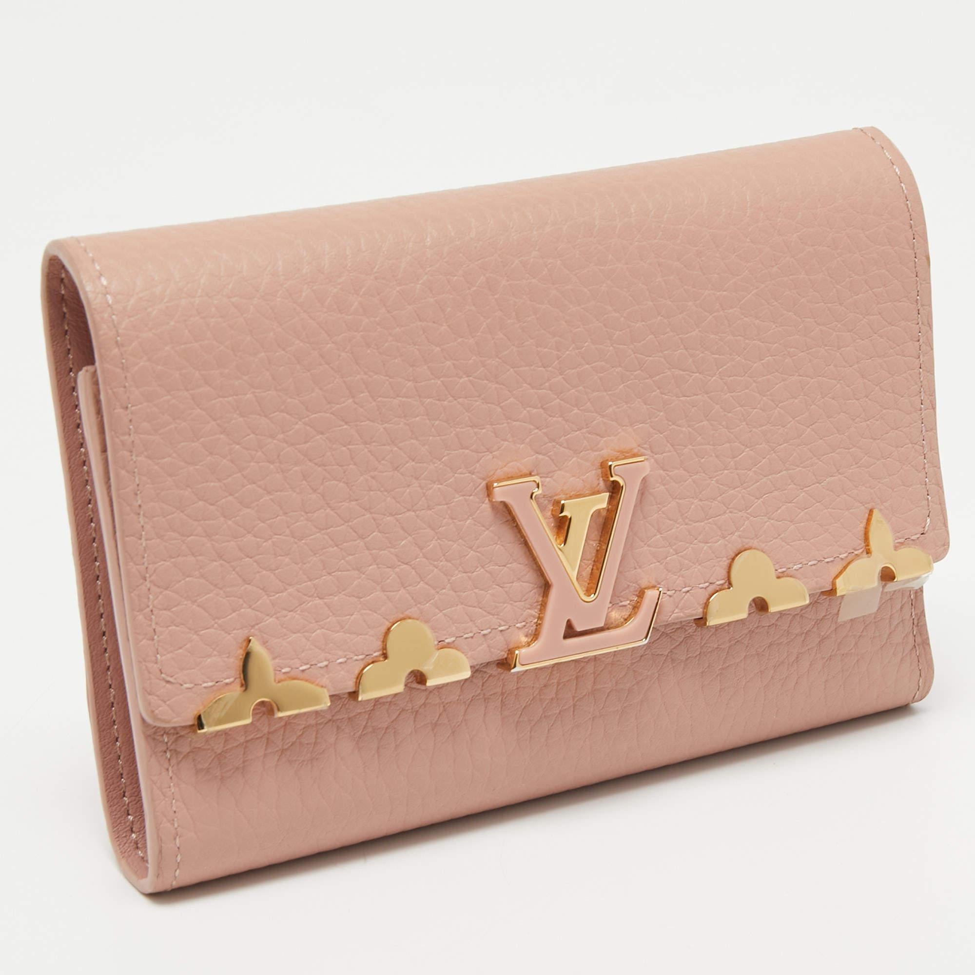 Louis Vuitton Magnolia Leather Capucines Compact Wallet 5