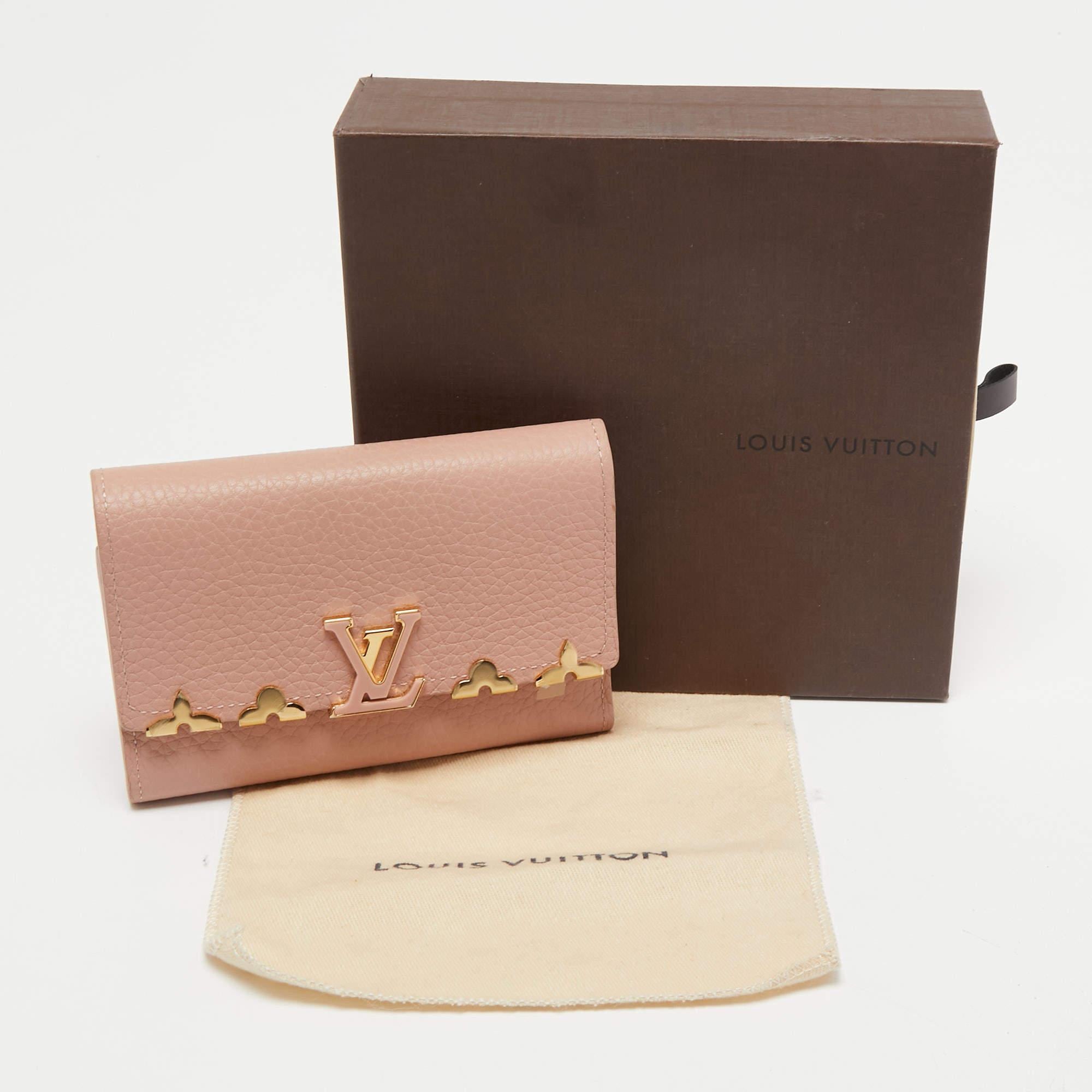 Louis Vuitton Magnolia Leather Capucines Compact Wallet 8