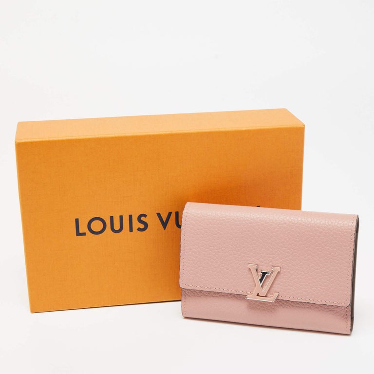 Louis Vuitton Magnolia Leather Capucines Compact Wallet For Sale at 1stDibs
