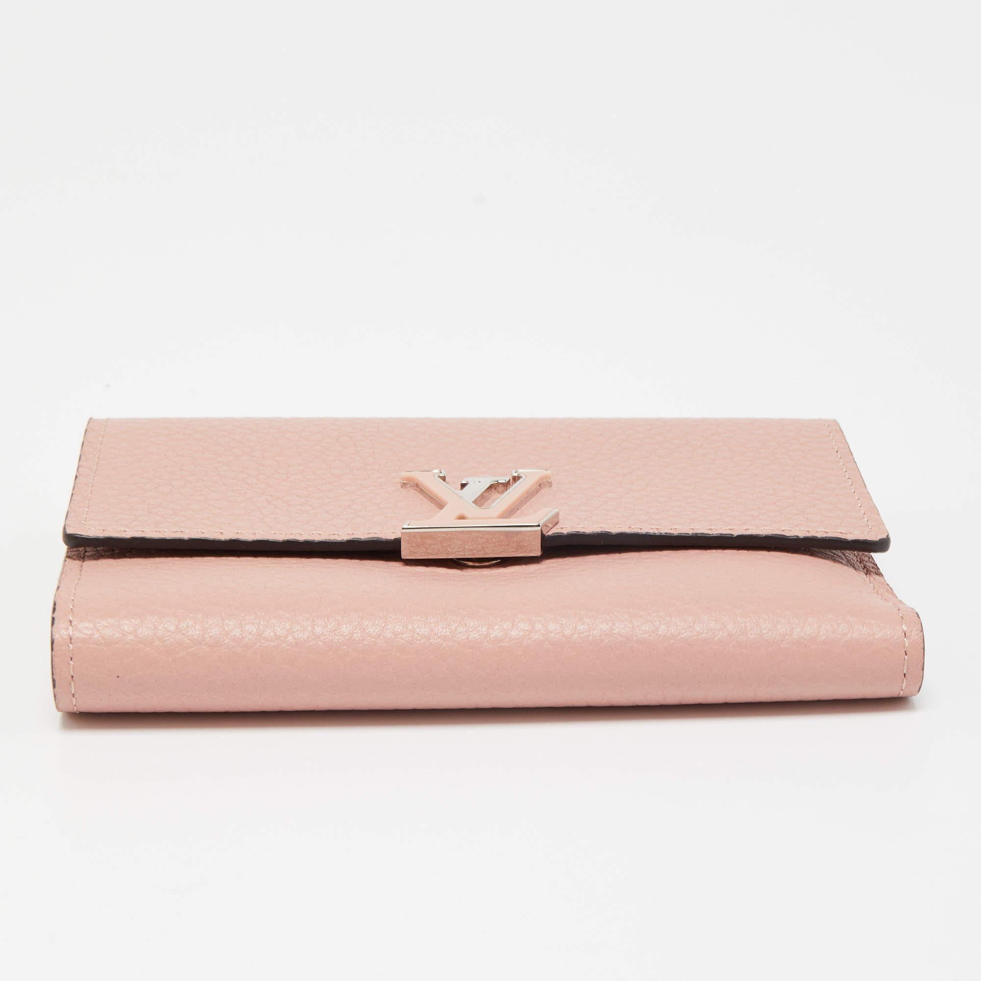 Louis Vuitton Magnolia Leather Capucines Compact Wallet 1