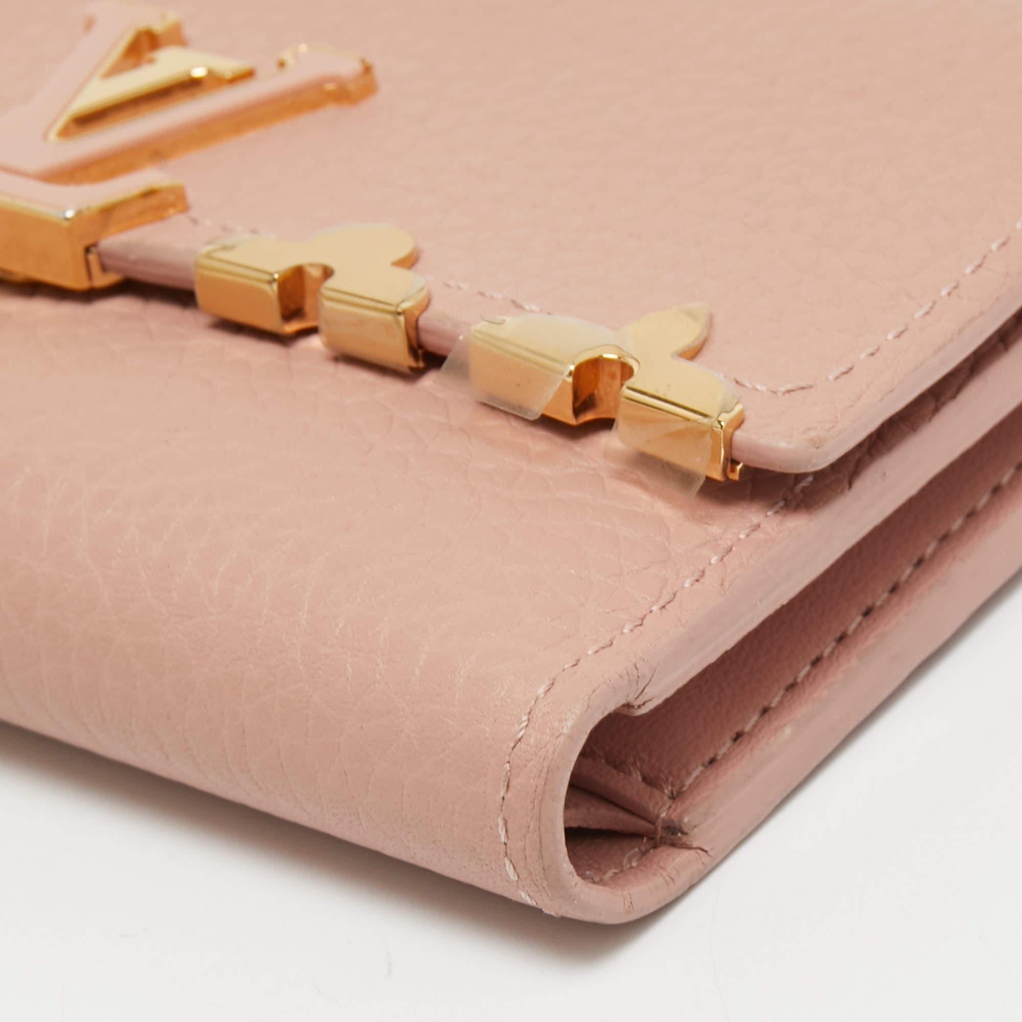 Louis Vuitton Magnolia Leather Capucines Compact Wallet 2
