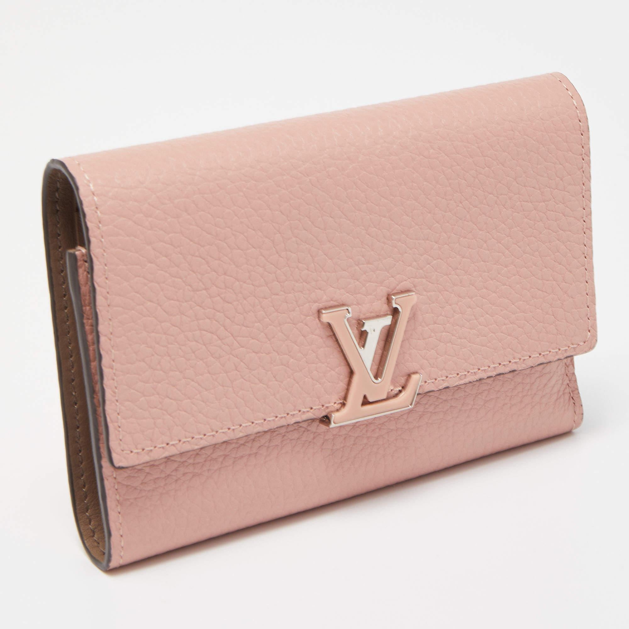 Louis Vuitton Magnolia Leather Capucines Compact Wallet 3