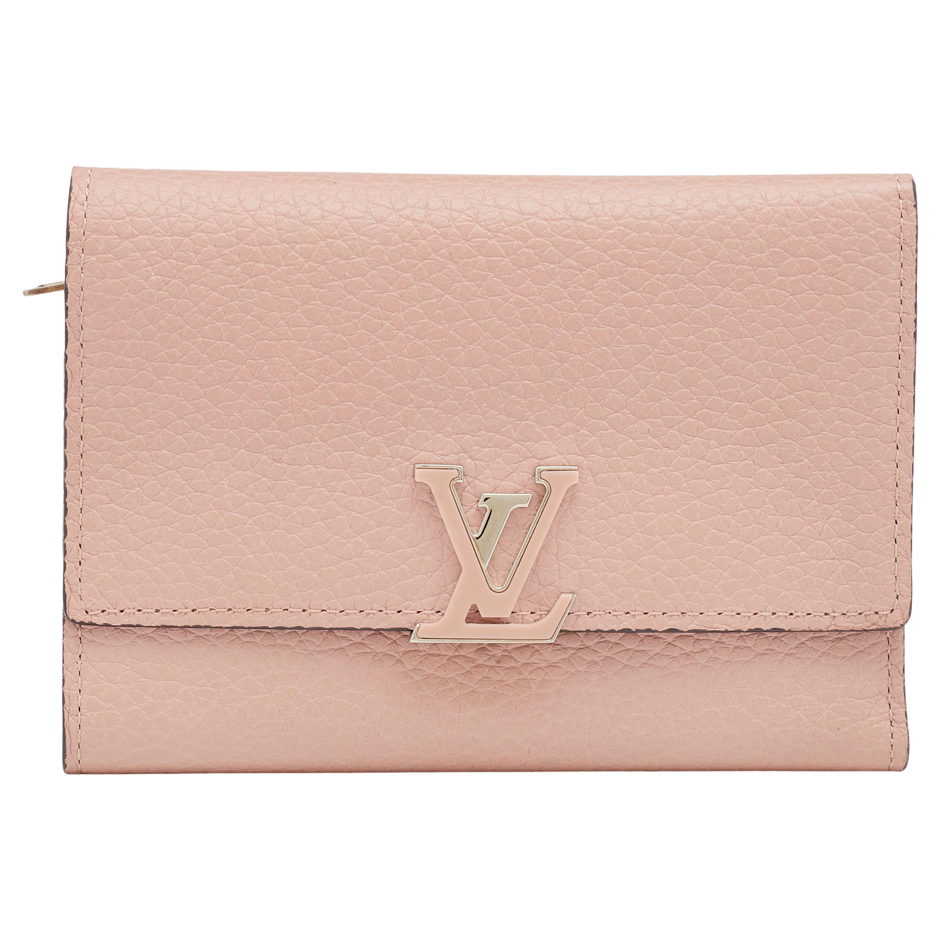Louis Vuitton capucines leather compact wallet summer stardust