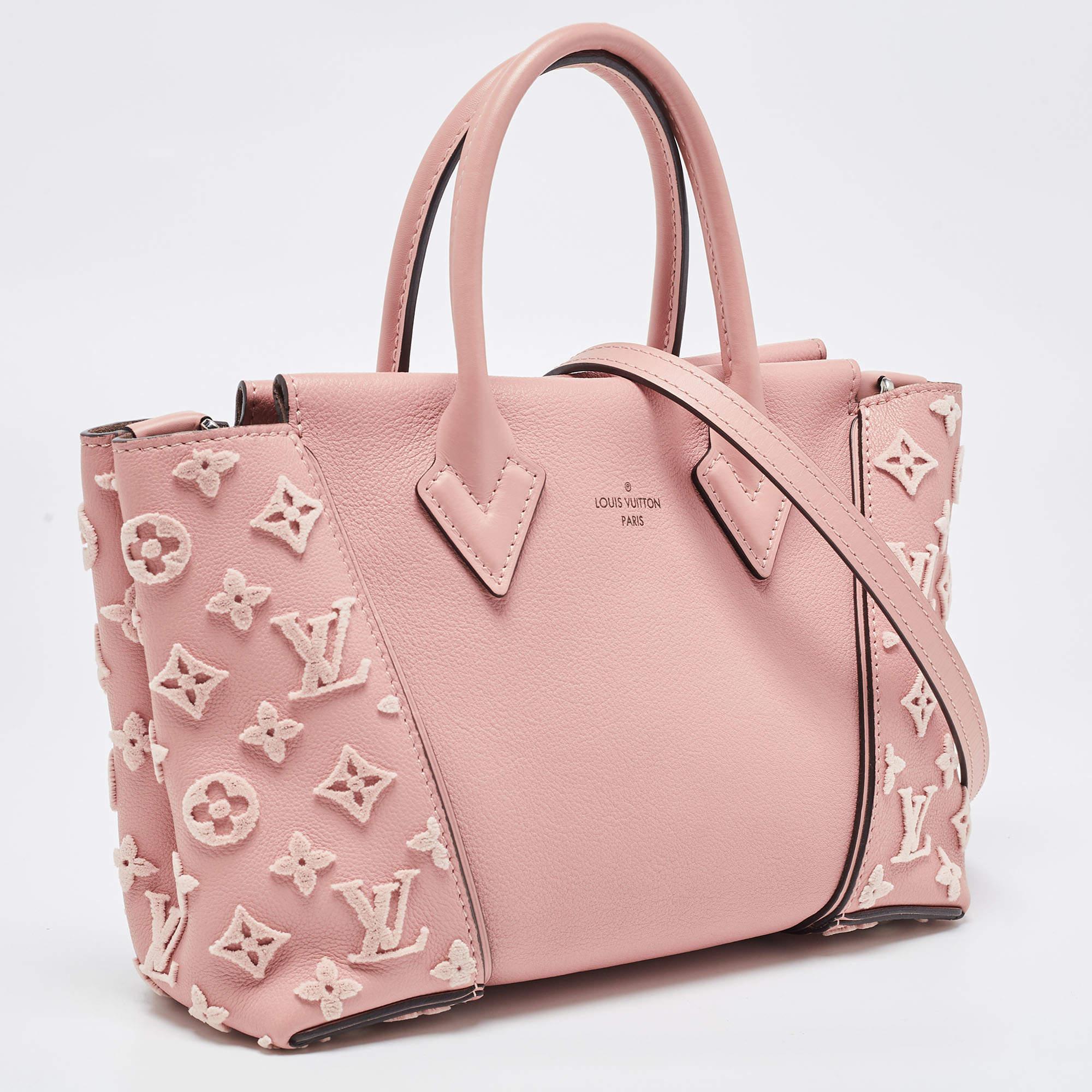 Louis Vuitton Magnolia Monogram Velvet and Veau Cachemire Leather W Bag In Excellent Condition In Dubai, Al Qouz 2