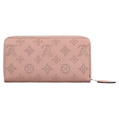 Louis Vuitton Magnolia Pink Mahina Perforated Calf Leather Zippy Wallet 