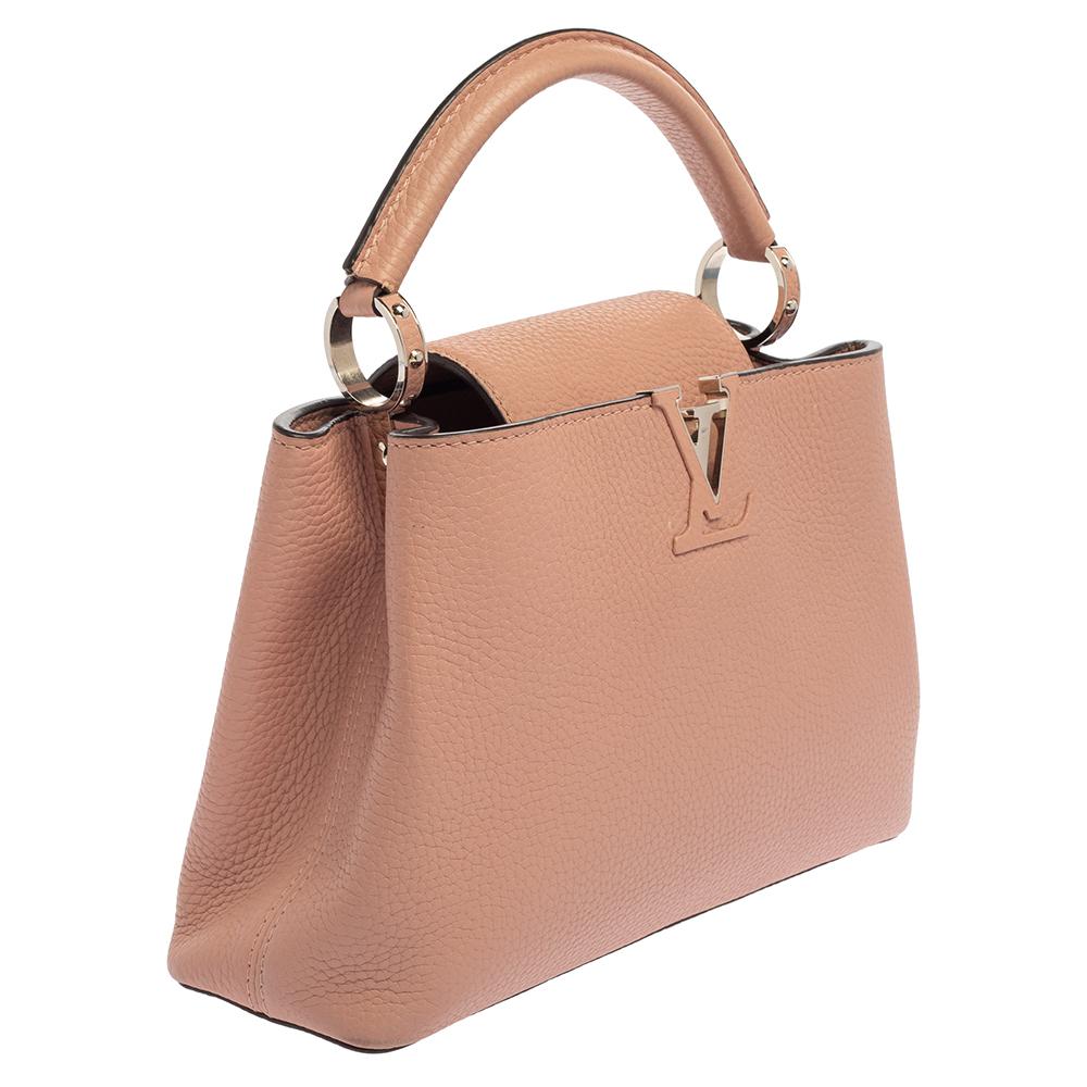 Louis Vuitton Magnolia Taurillon Leather Capucines BB Bag In Good Condition In Dubai, Al Qouz 2