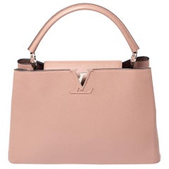 Louis Vuitton Magnolia Taurillon Leather Capucines MM Bag