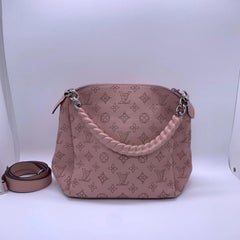 LOUIS VUITTON Mahina Babylone Chain BB Magnolia Pink Perforated Leather Bag