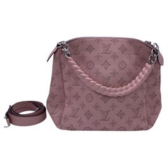 LOUIS VUITTON Mahina Babylone Chain BB Magnolia Pink Perforated Leather Bag
