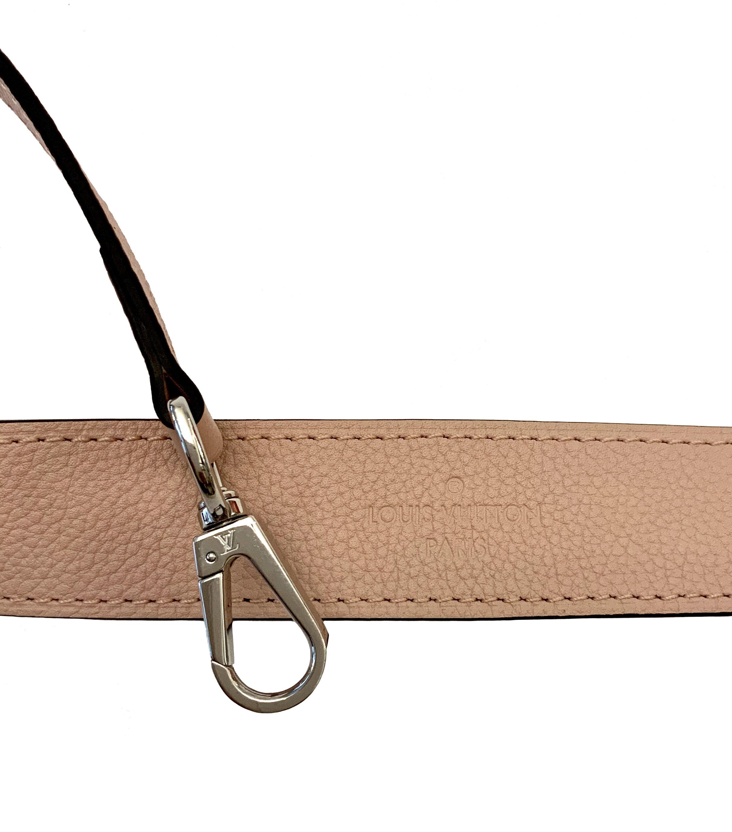 Beige Louis Vuitton Mahina Babylone PM Bag