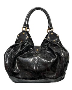 Louis Vuitton Mahina Black Vernis Top Handle Bag