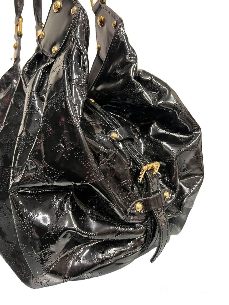 Louis Vuitton Mahina Black Vernis Top Handle Bag 1