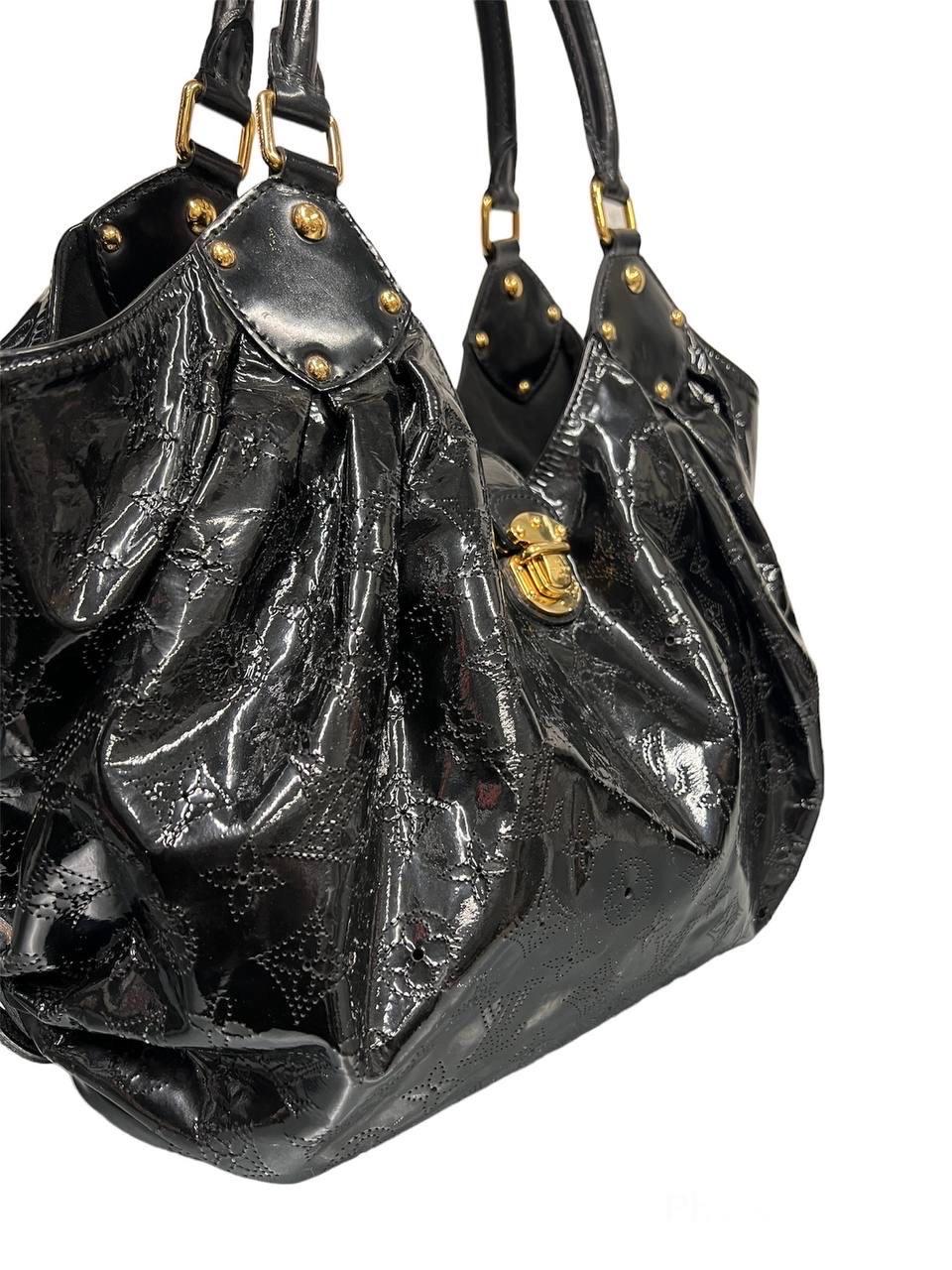 Louis Vuitton Mahina Black Vernis Top Handle Bag 2