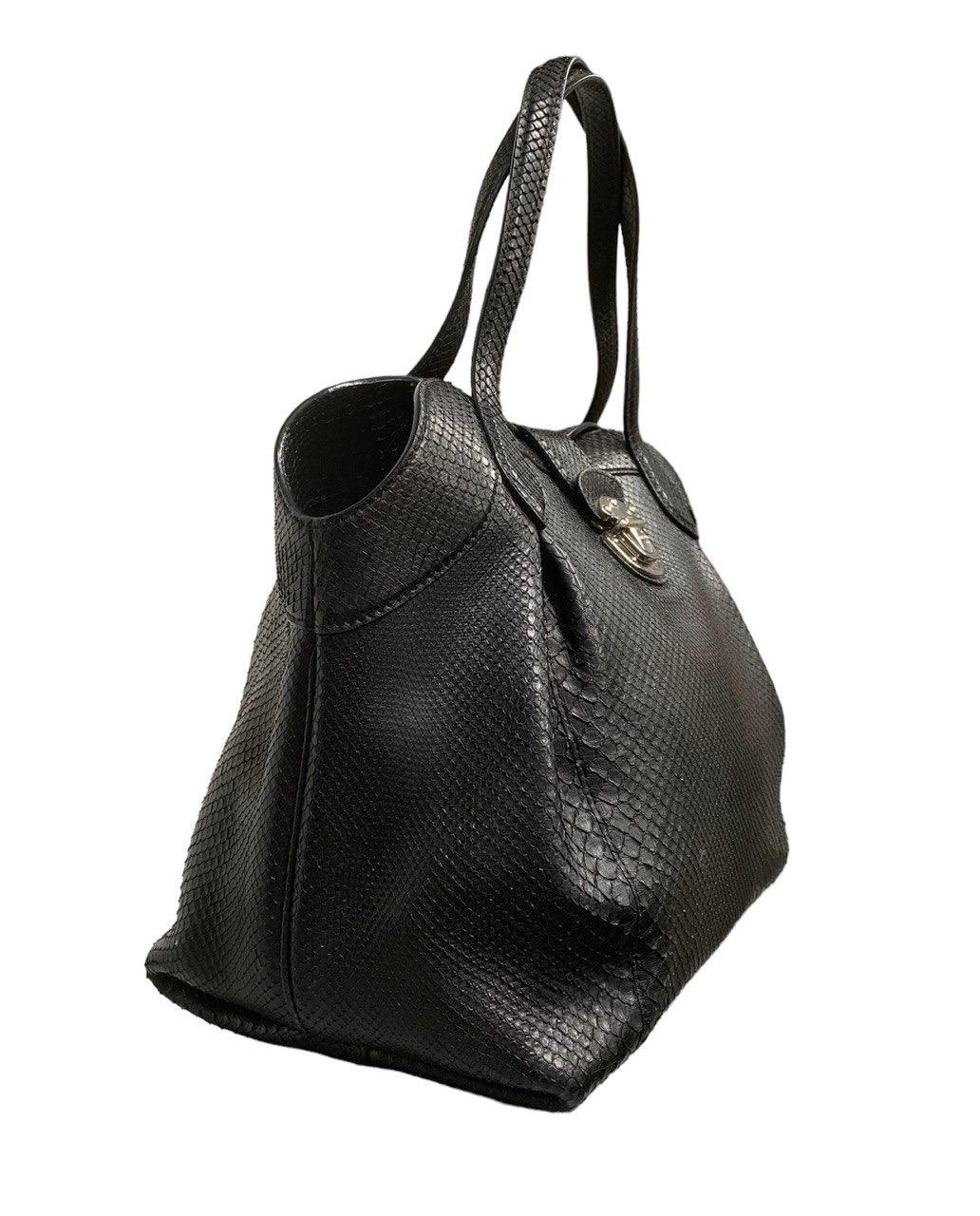 Louis Vuitton Mahina Cirrus Schwarze Piton Top Handle Bag im Zustand „Hervorragend“ im Angebot in Torre Del Greco, IT