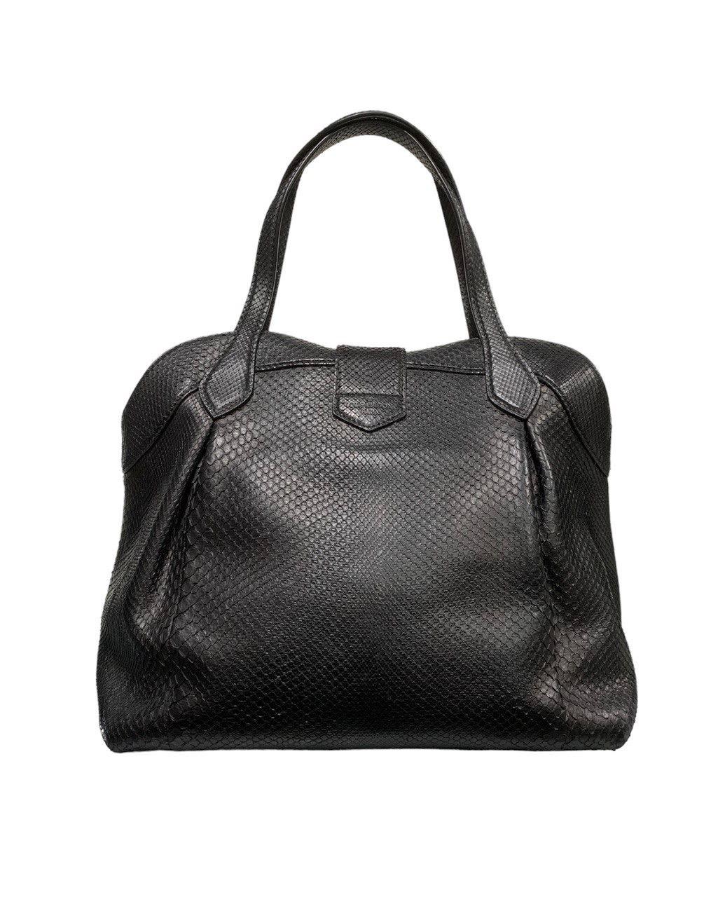 Louis Vuitton Mahina Cirrus Black Piton Top Handle Bag In Excellent Condition For Sale In Torre Del Greco, IT