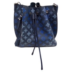 Louis Vuitton Mahina Flight Mode Muria Navy Blue Bucket Bag