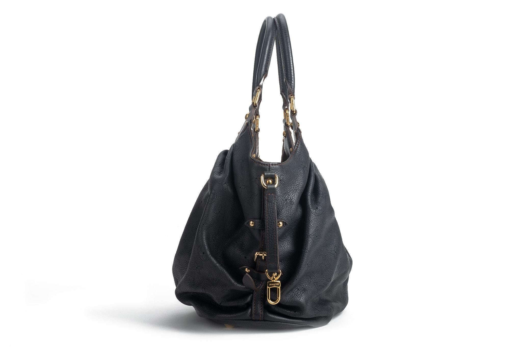 Black Louis Vuitton Mahina Hobo Bag For Sale