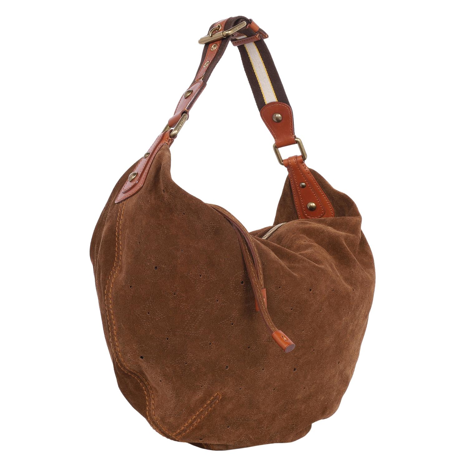 Louis Vuitton Mahina Onatah Hobo Croissant Tasche Brown Damen
