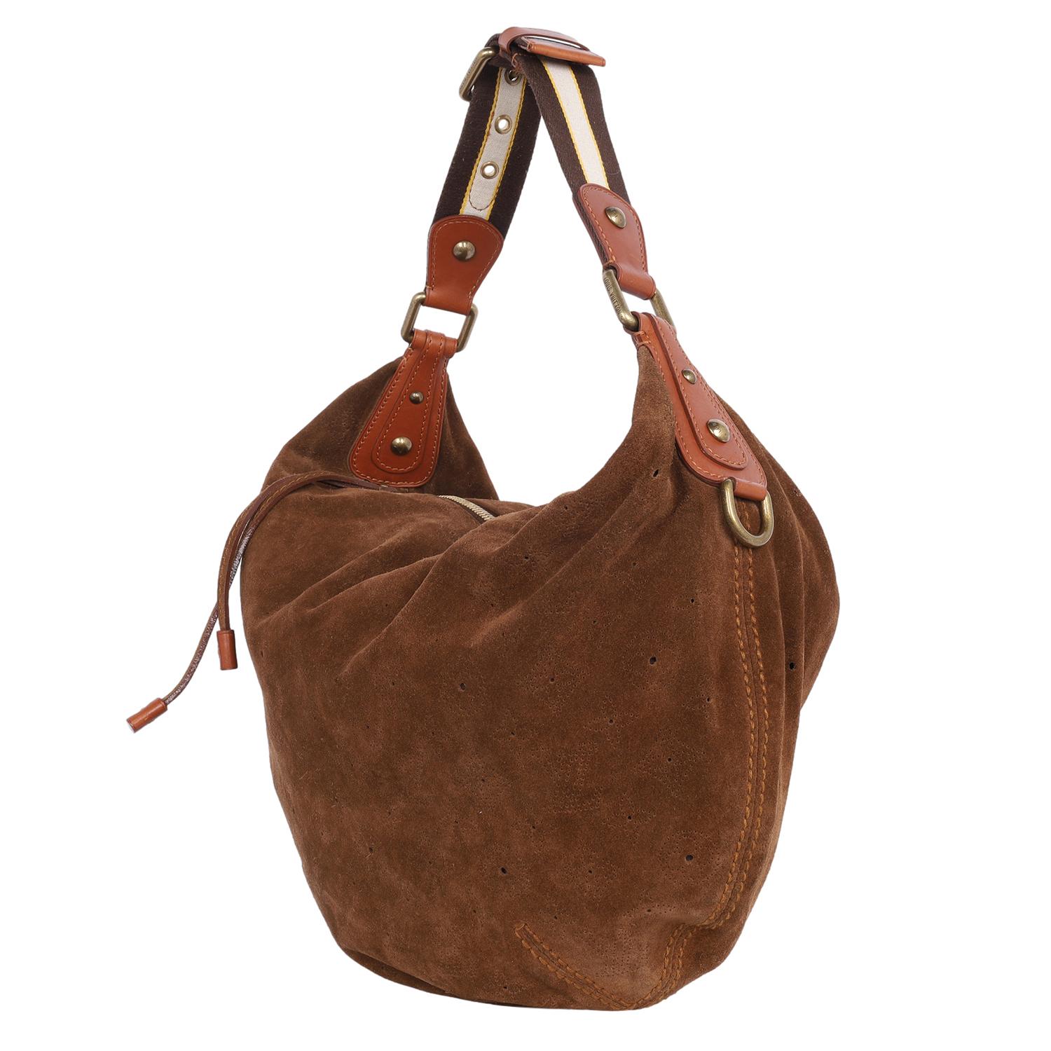 Louis Vuitton Mahina Onatah Hobo Croissant Bag Brown For Sale 1