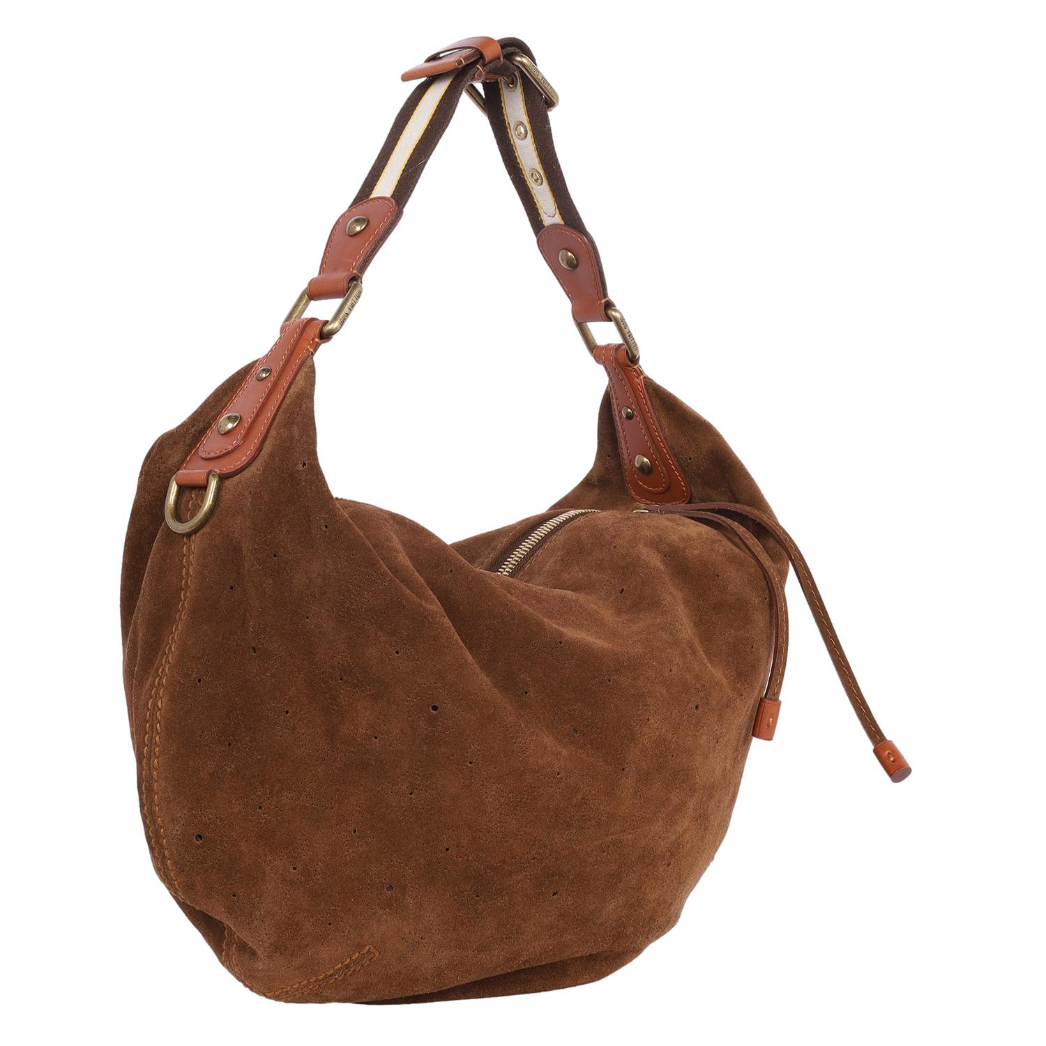 Louis Vuitton Mahina Onatah Hobo Croissant Bag Brown For Sale 3