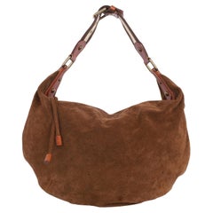 Louis Vuitton Mahina Onatah Hobo Croissant Bag Brown