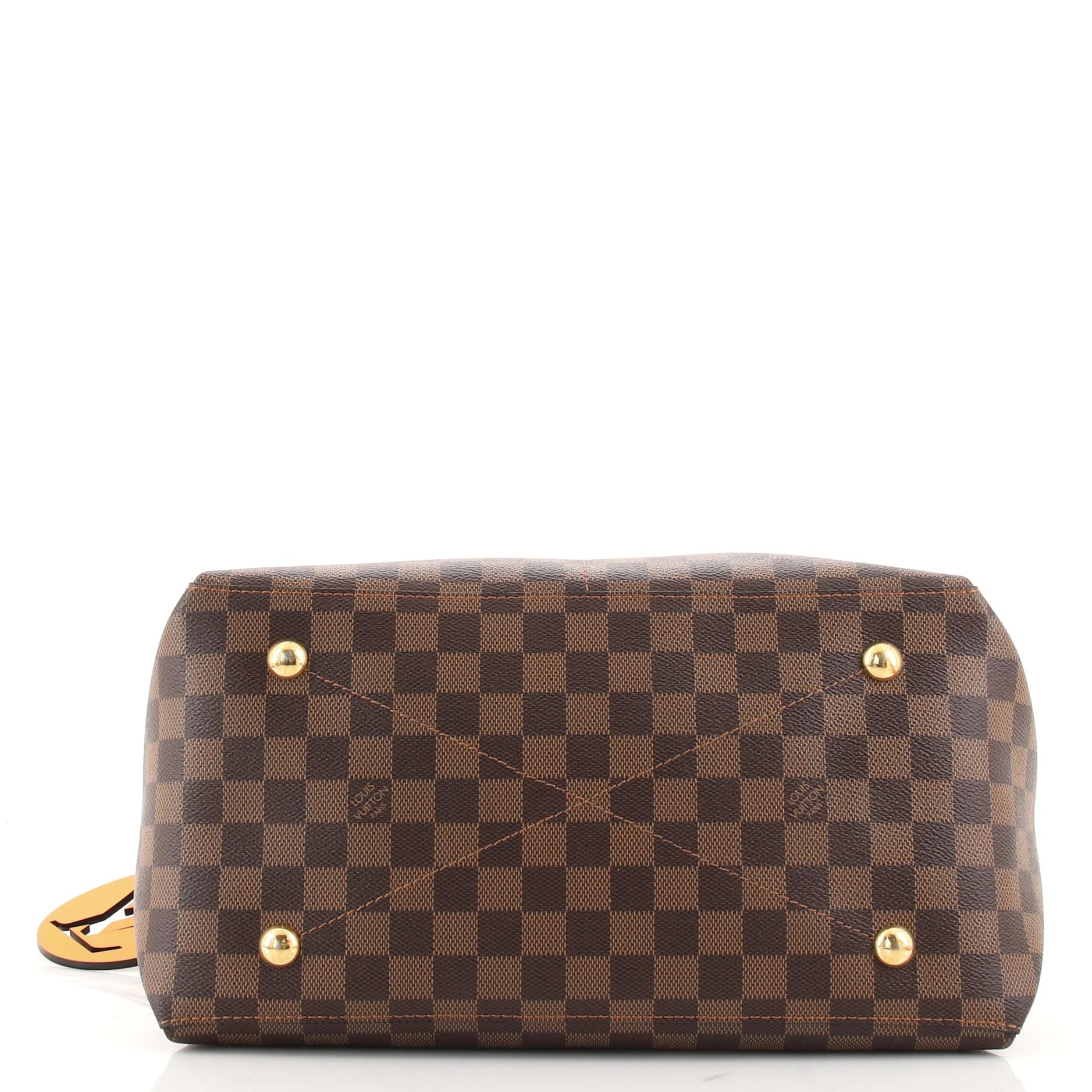 Black Louis Vuitton Maida Handbag Damier with Leather
