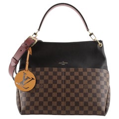  Louis Vuitton Maida Handbag Damier with Leather