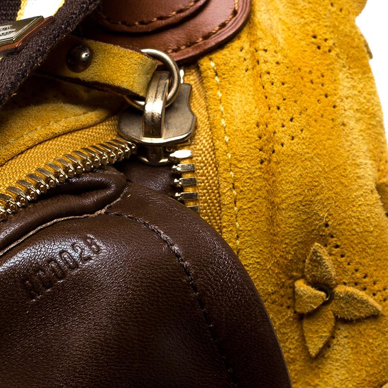 Louis Vuitton Mais Monogram Suede Limited Edition Onatah Fleurs PM Bag 6