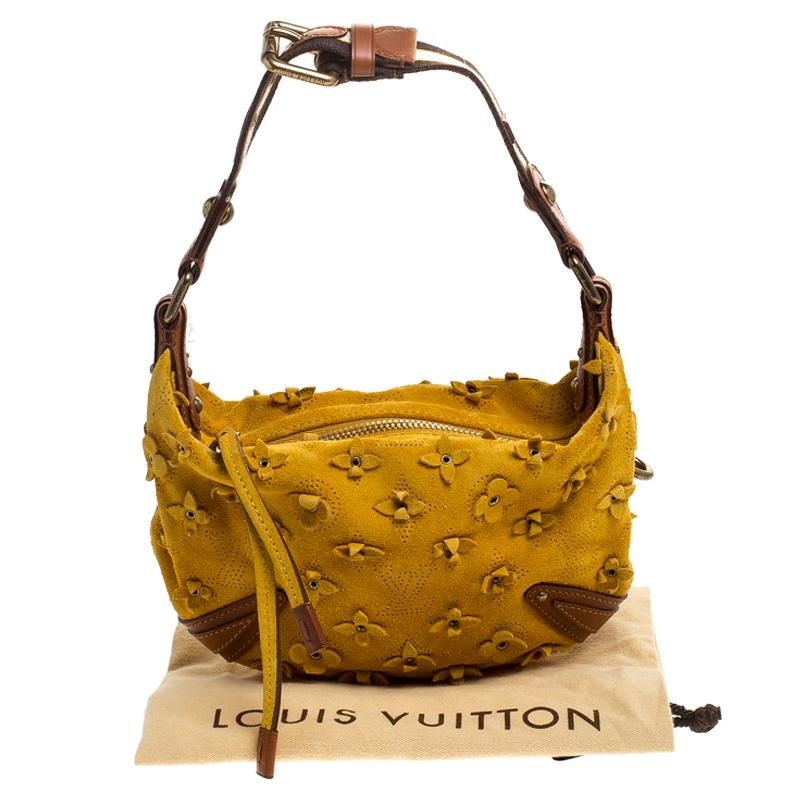 Louis Vuitton Mais Monogram Suede Limited Edition Onatah Fleurs PM Bag 7