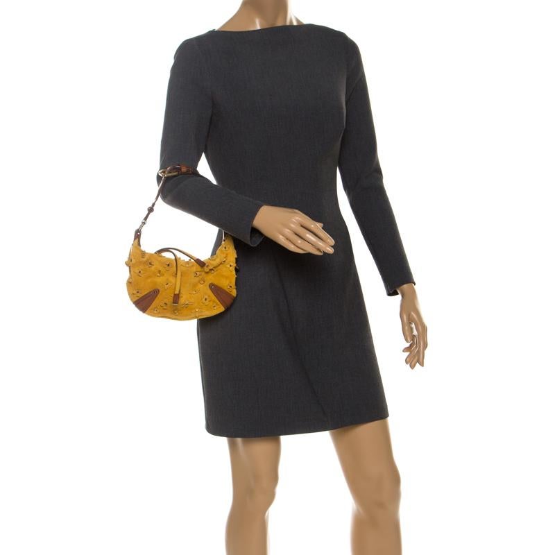 Brown Louis Vuitton Mais Monogram Suede Limited Edition Onatah Fleurs PM Bag