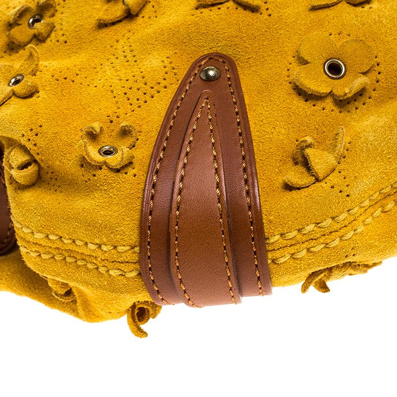 Louis Vuitton Mais Monogram Suede Limited Edition Onatah Fleurs PM Bag 1