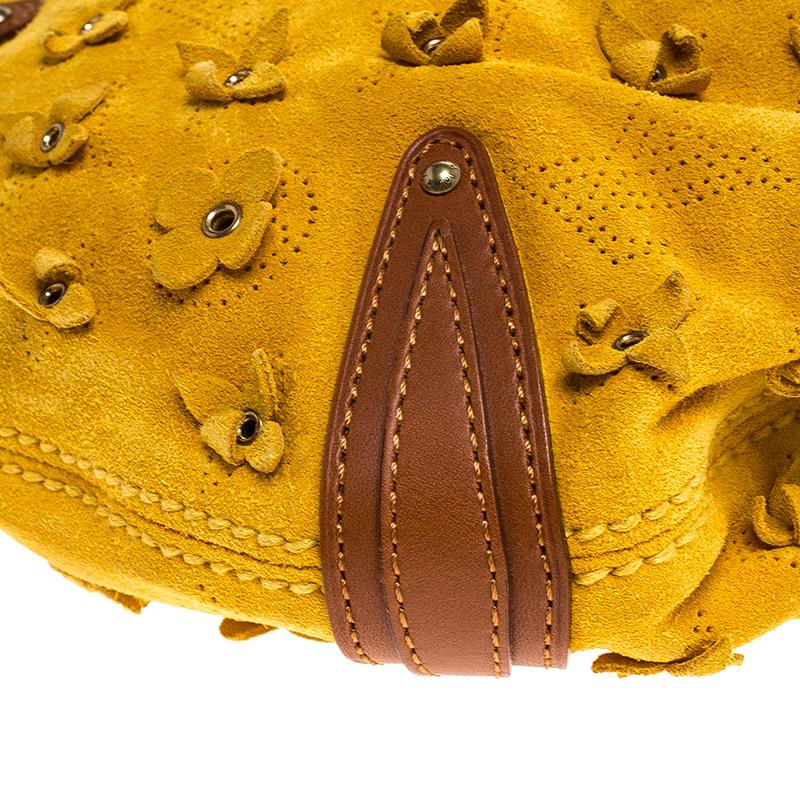 Louis Vuitton Mais Monogram Suede Limited Edition Onatah Fleurs PM Bag 2