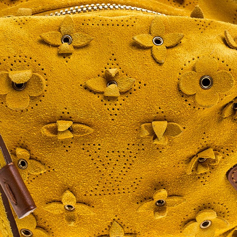 Louis Vuitton Mais Monogram Suede Limited Edition Onatah Fleurs PM Bag 4