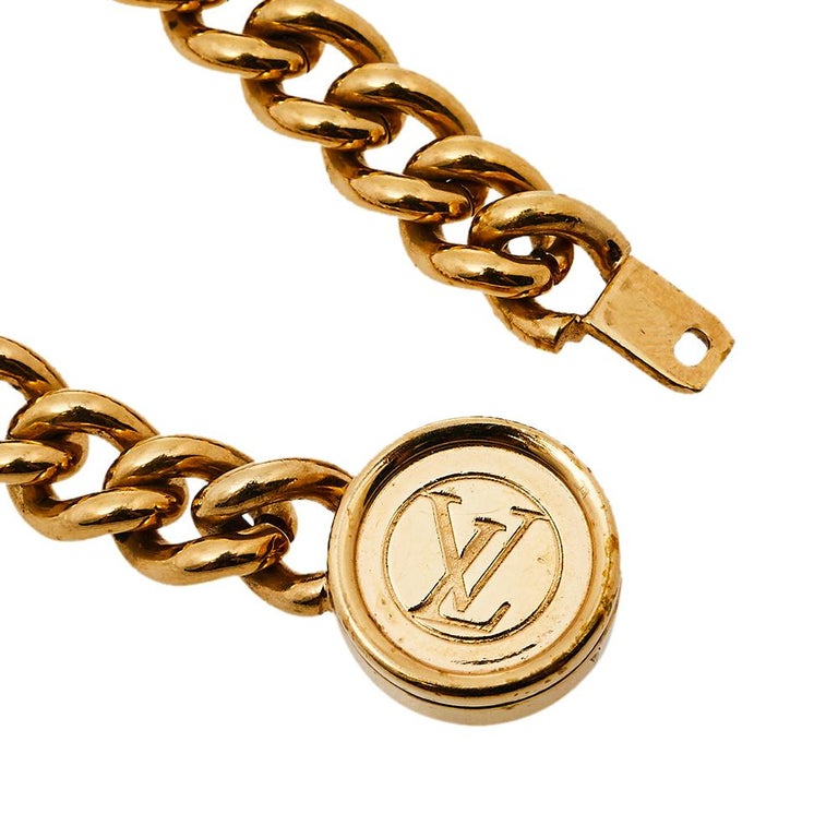 Louis Vuitton Maison Fondée en 1854 Curb Chain Bracelet at 1stDibs  maison  fondee en 1854 price, what does maison fondee en 1854 mean, louis vuitton  gold plated bracelet