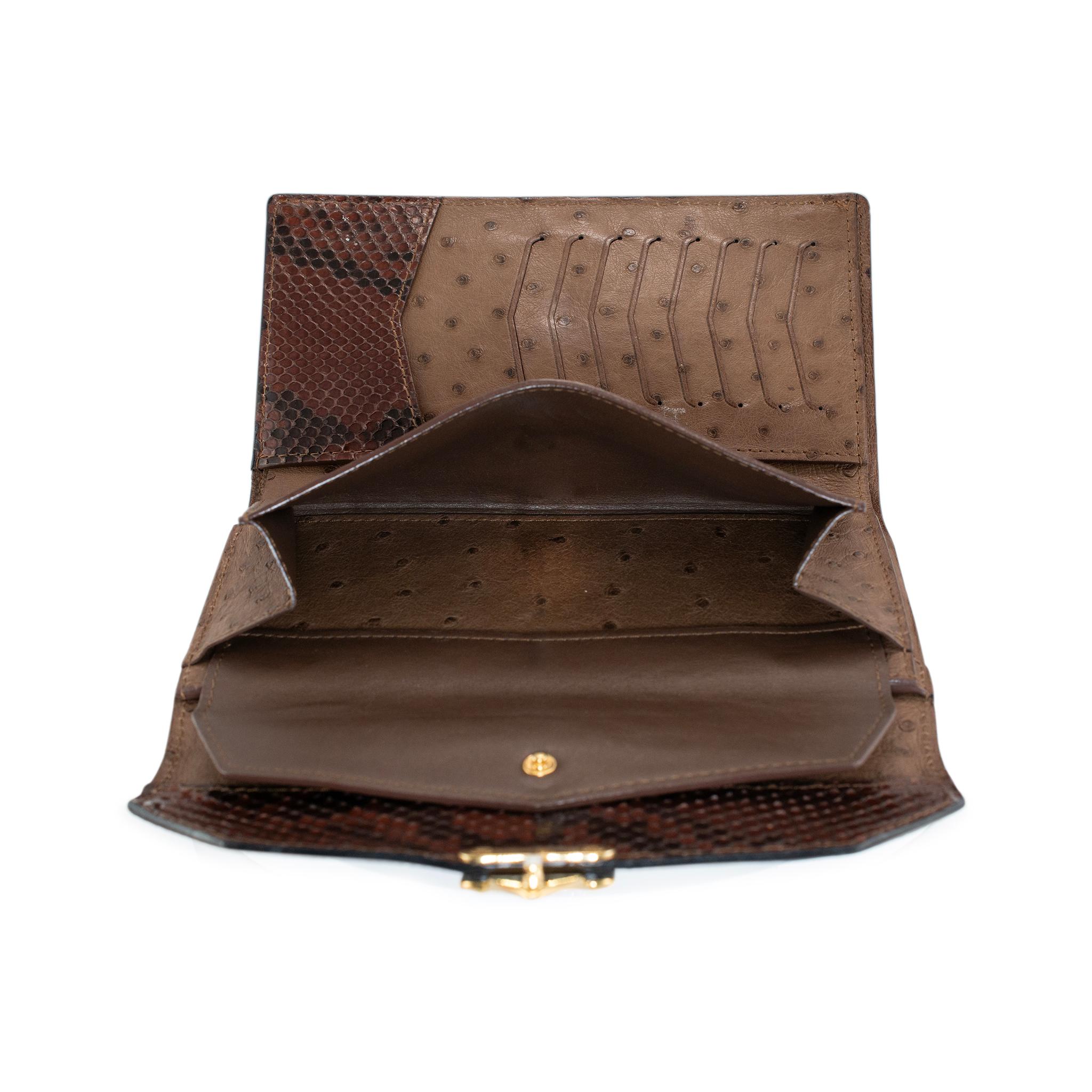 Louis Vuitton Majestueux MI4152 Monogram Canvas Leather Envelope Wallet en vente 6