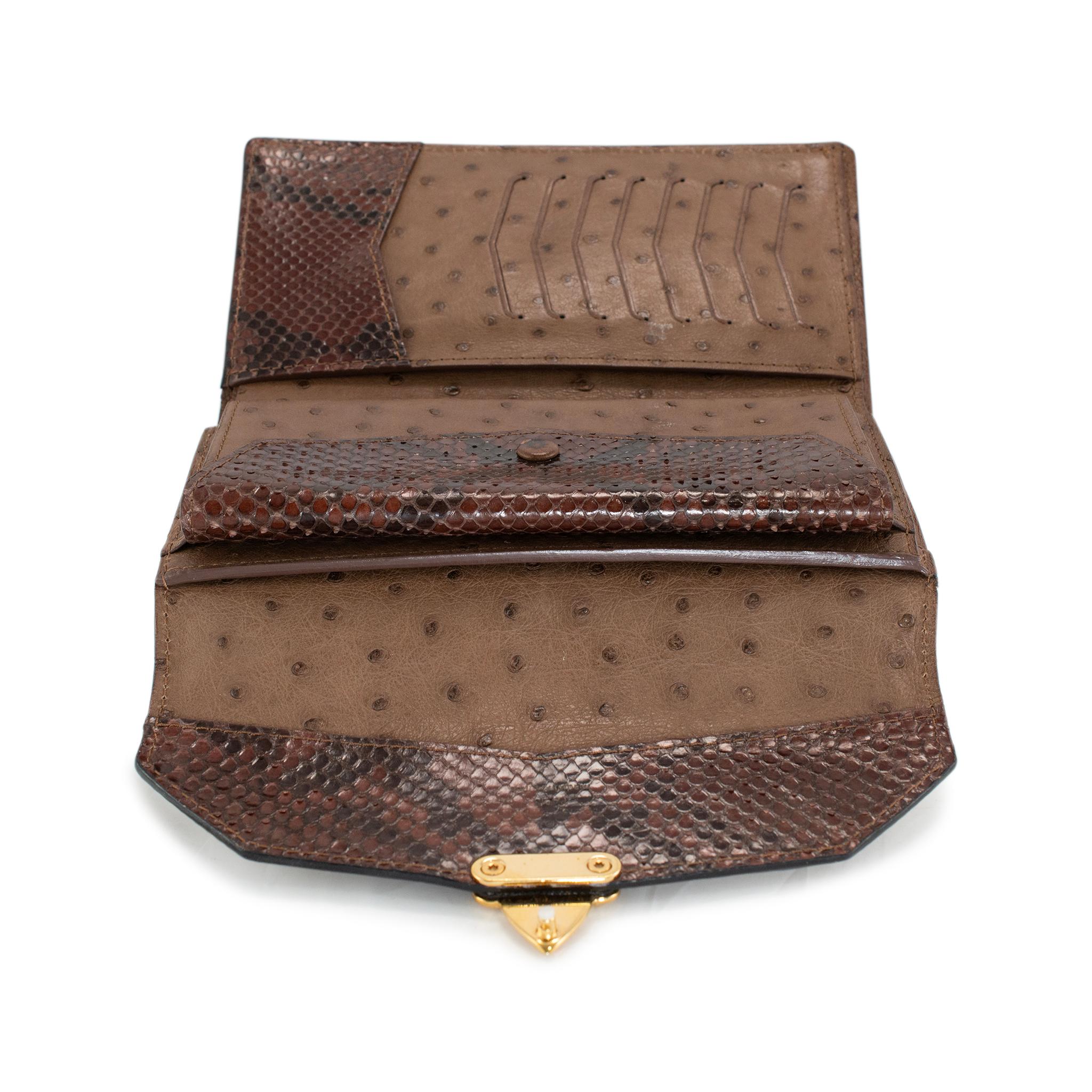Louis Vuitton Majestueux MI4152 Monogram Canvas Leather Envelope Wallet en vente 7