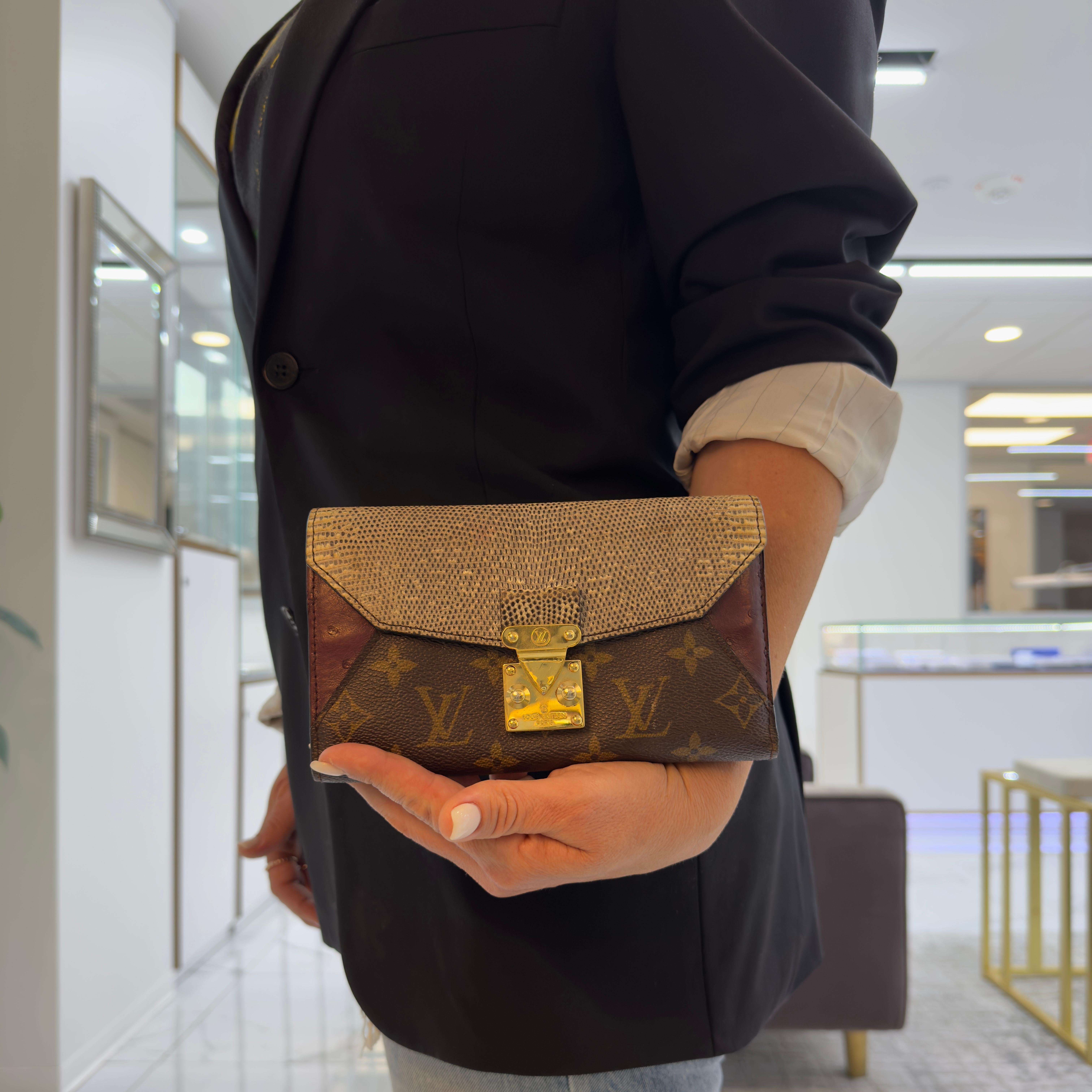 Louis Vuitton Majestueux MI4152 Monogram Canvas Leather Envelope Wallet en vente 11