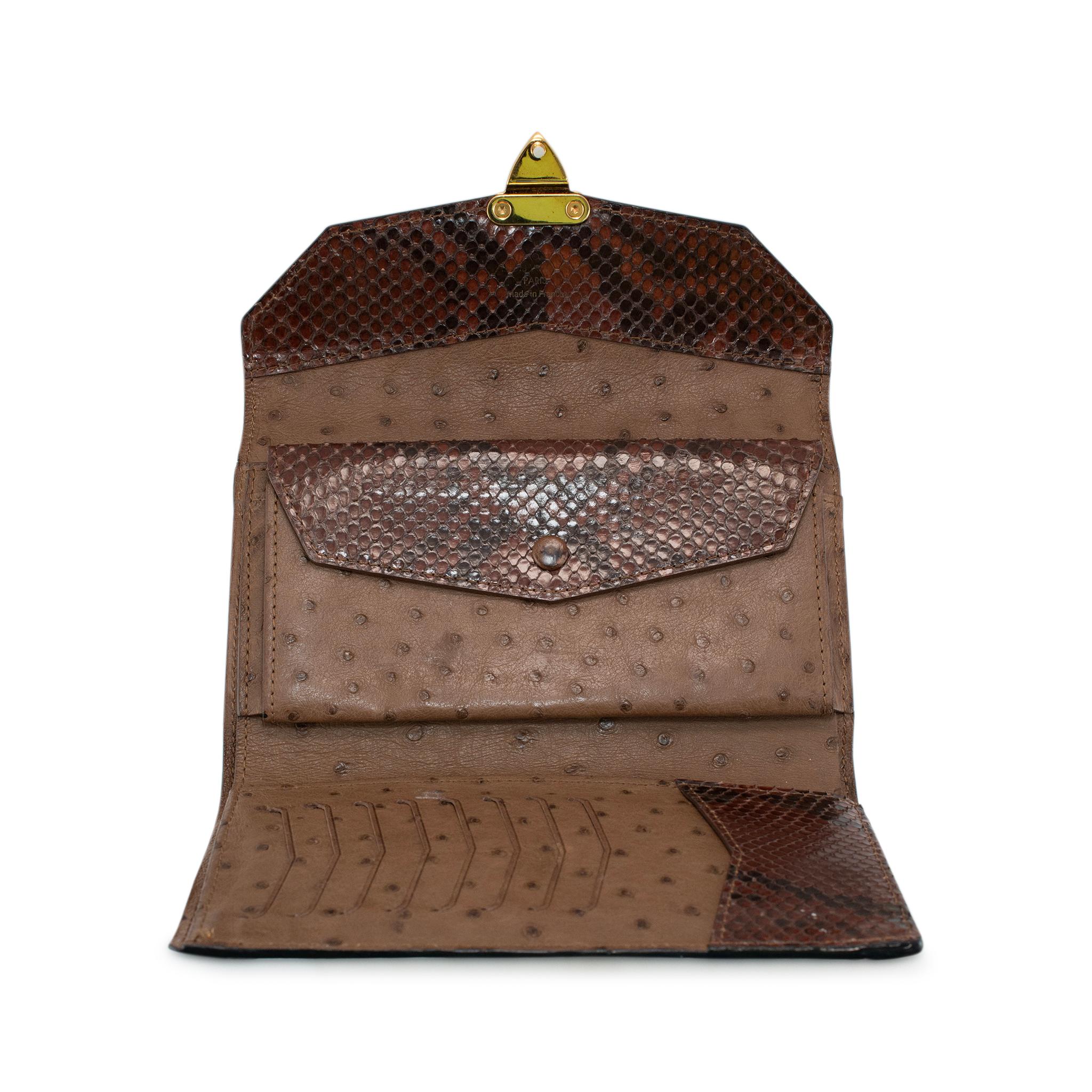 Louis Vuitton Majestueux MI4152 Monogram Canvas Leather Envelope Wallet en vente 2